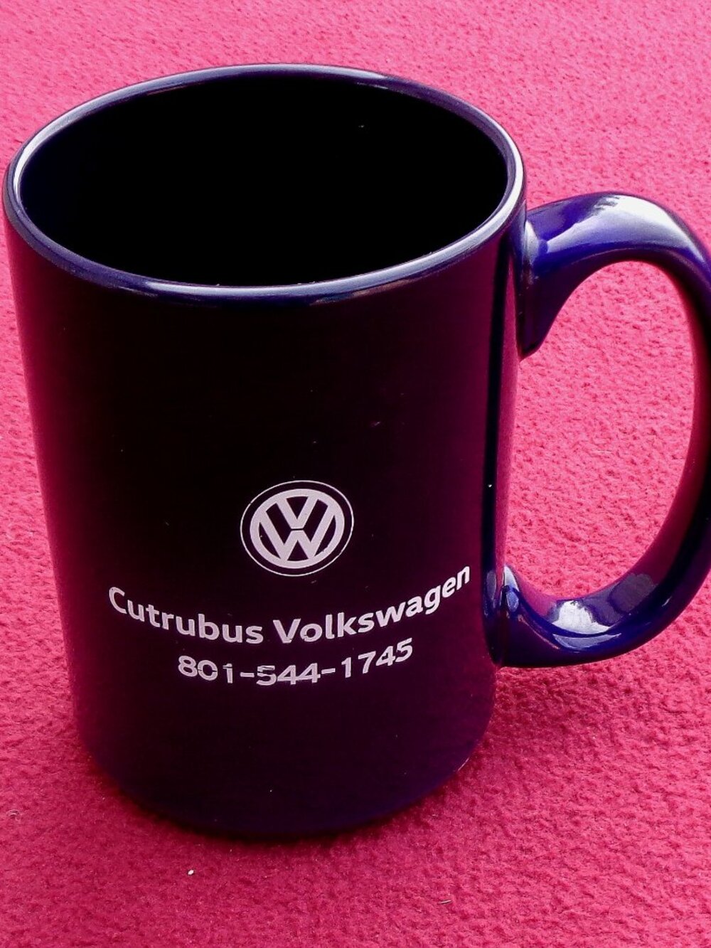 last chance very nice new cutrubus  Volkswagen dealership coffee mug cup